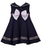 Bonnie Baby Girls 0-9 Months Sleeveless Nautical Dress with Matching Diaper Cover