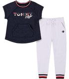 Tommy Hilfiger Girls 2T-4T 2-Piece Shirt and Jogger Set