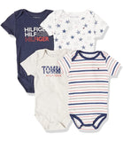 Tommy Hilfiger Boys 0-9 Months 4-Pack Short Sleeve Bodysuit