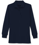 Galaxy Girls 7-20 Long Sleeve Polo School Uniform Shirt