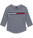 Tommy Hilfiger Girls 7-16 Long Sleeve Stripe Flag Top