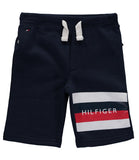 Tommy Hilfiger Boys 4-7 Stripe Logo French Terry Short