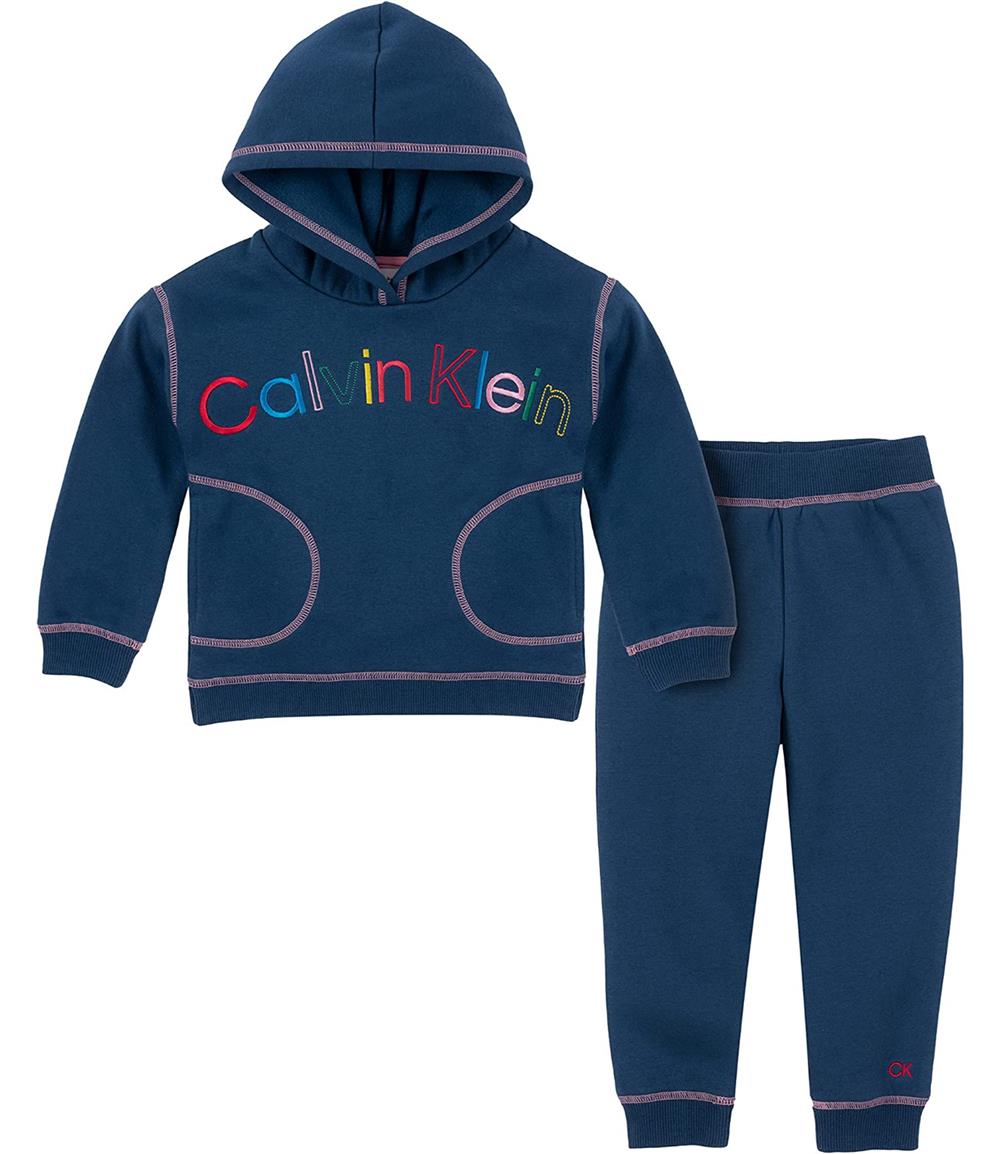 Calvin Klein Girls 12-24 Months Hooded Jogger Set – S&D Kids
