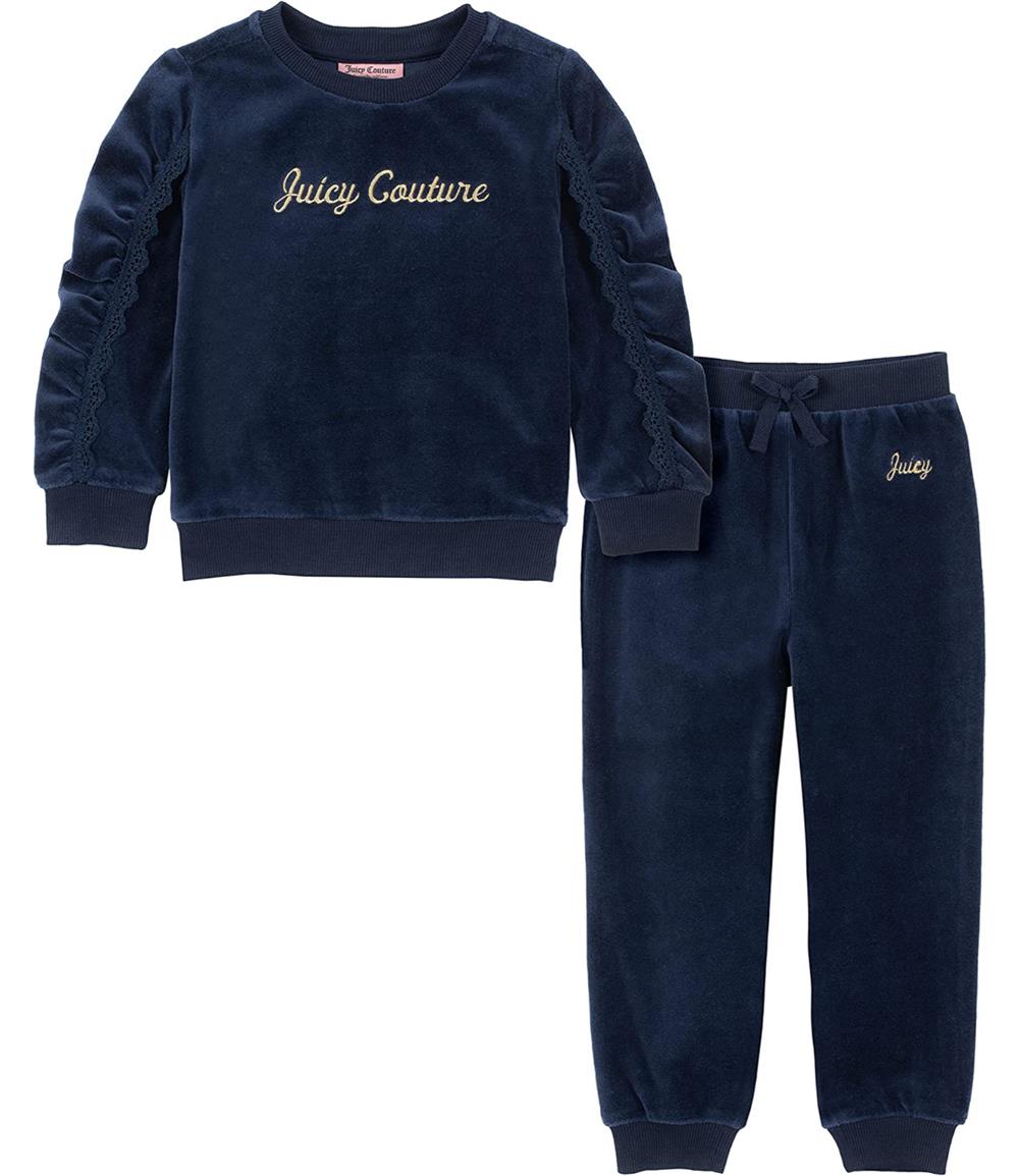 Juicy Couture Girls 12-24 Months Juicy Ruffle Jogger Set