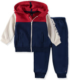 Tommy Hilfiger Boys 0-9 Months Colorblock Zip Front Jogger Set