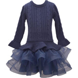Bonnie Jean Cable Knit Sweater Dress