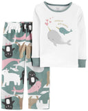 Carters 2-Piece Cotton & Fleece PJs