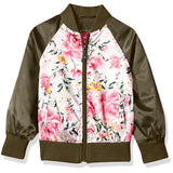 Pink Platinum Girls 4-6X Floral Satin Bomber Jacket