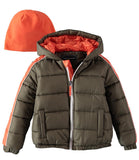 Rothschild Boys 4-7 Panel Puffer Jacket with Matching Hat