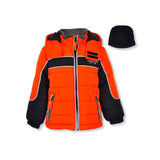 London Fog Boys Chest Stripe Jacket with Hat