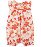 Carters Girls 0-24 Months Floral Cotton Romper
