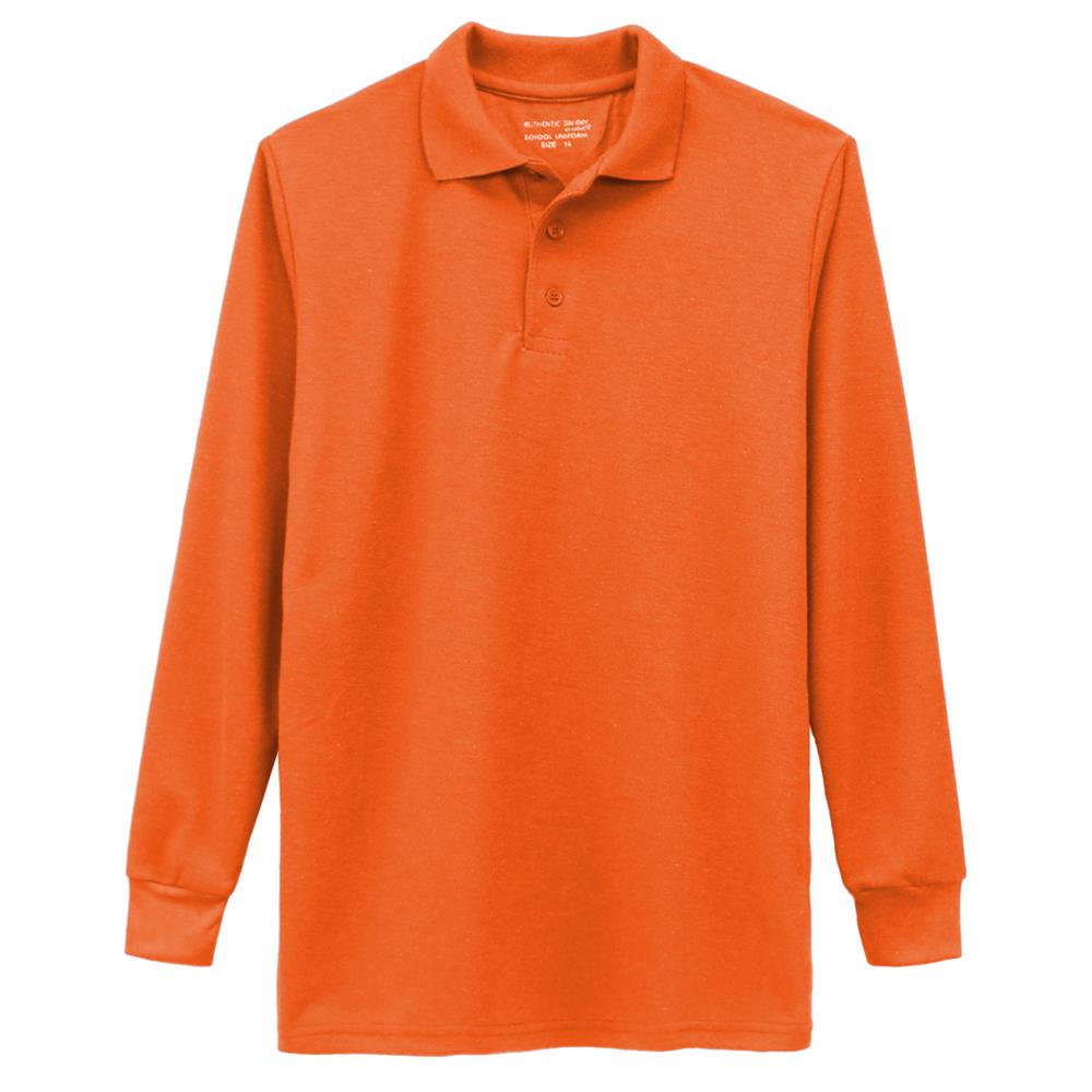 Galaxy Boys 8-20 Long Sleeve Polo School Uniform Shirt