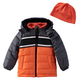 London Fog Boys 4-7 Active Puffer Jacket Winter Coat with Fleece Hat