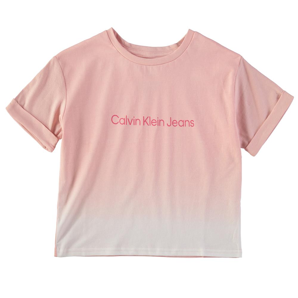 Calvin Klein Girls 7-16 Ombre Logo T-Shirt