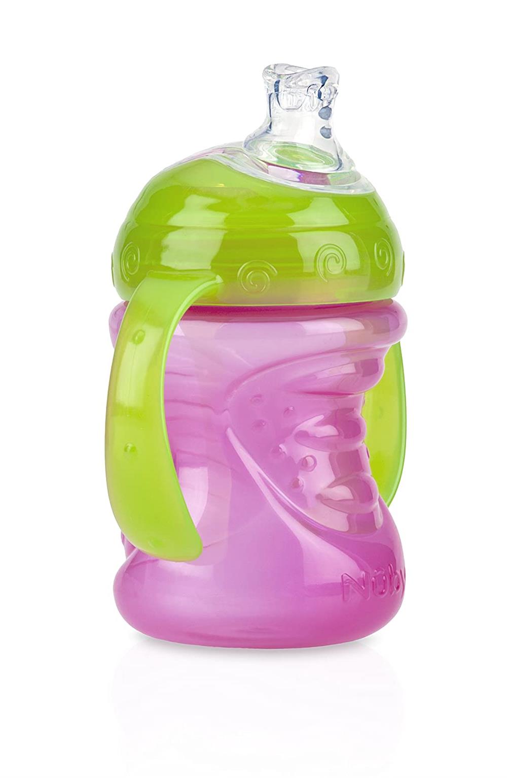 2 Nuby Sippy Cups with Handles: Wonder Cup No Spill Sippy Cups For