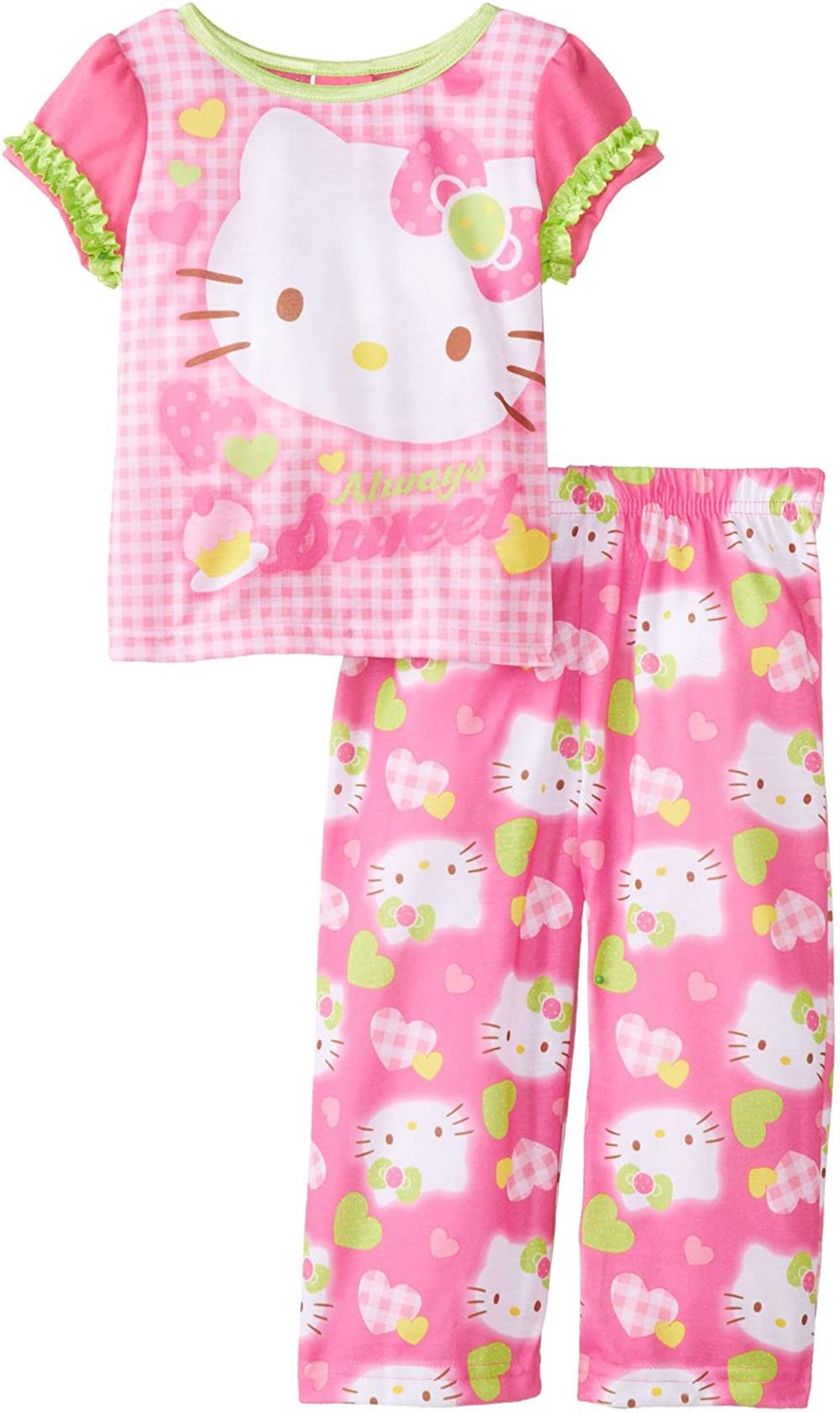 Sanrio Girls 2T-4T Hello Kitty 2 Piece Pajama Set - 2T / Pink