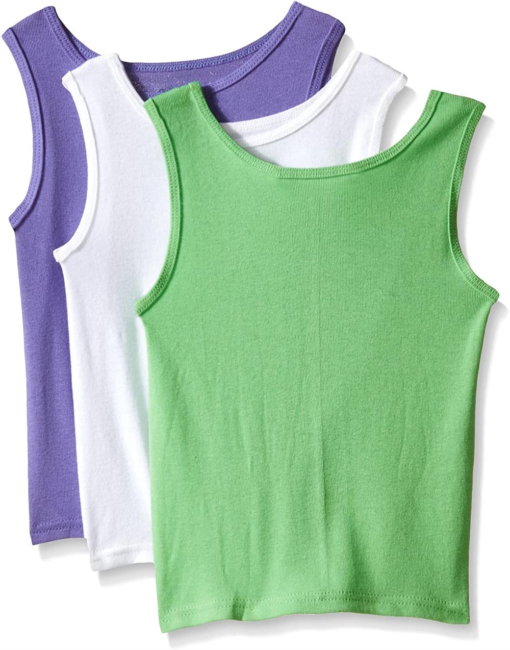 Fruit of the Loom Girls' Undershirts, Layering Tank Tops, 10 Pack