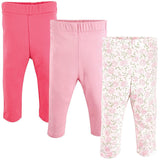 Luvable Friends Girls 3-6 Months Floral Legging 3-Pack