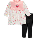 Bon Bebe Girls 12-24 Months Owl Tunic Pant Set