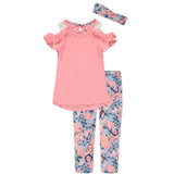 One Step Up Girls 2T-4T Cold Shoulder Tunic Legging Set