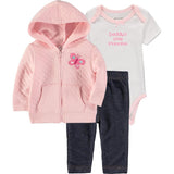 Wan-A-Beez Unisex Baby 0-24 Months 3 Piece Jacket Set