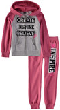 Star Ride Girls 4-6X Hooded Zip Front Sweatshirt Jogger Set