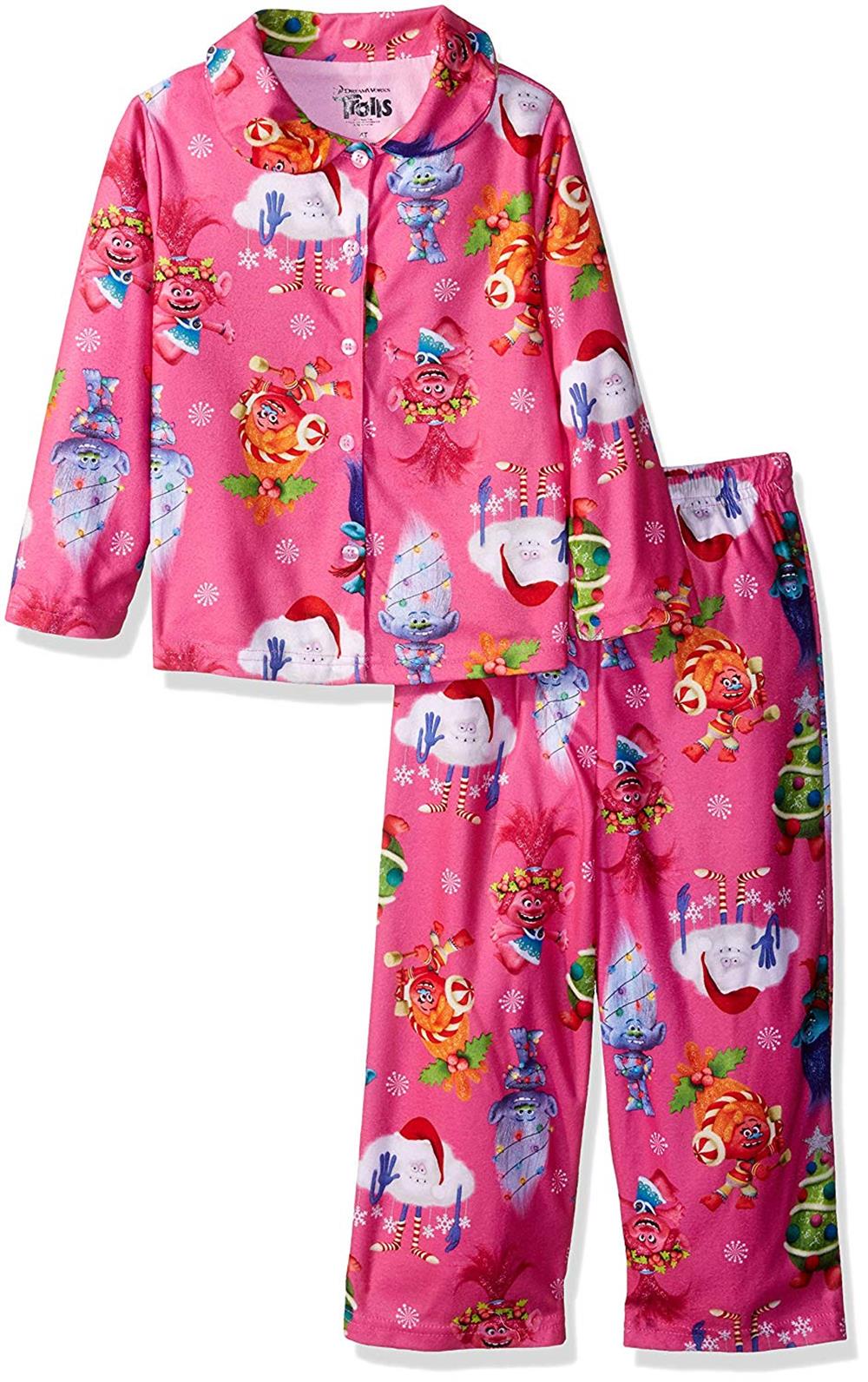 DreamWorks Girls 2T-4T Trolls Coat Pajama Set