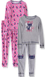 Rene Rofe Girls 12-24 Months Kitty 4 Piece Pajama Set
