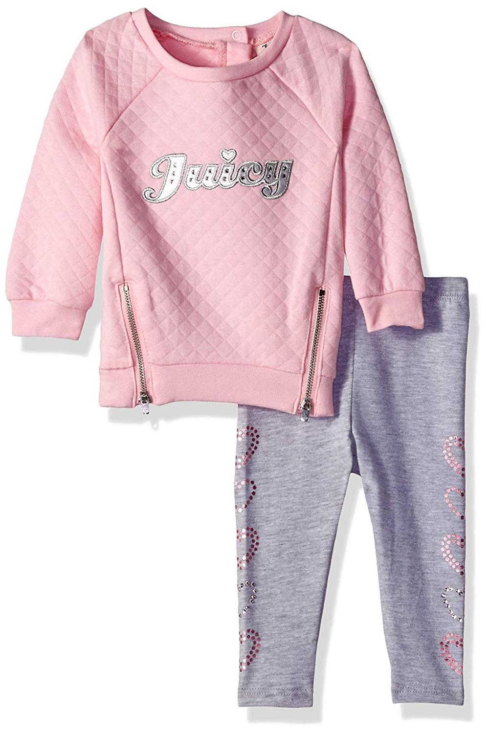 Juicy Couture Girls 12-24 Months Quilted Tunic Legging Set