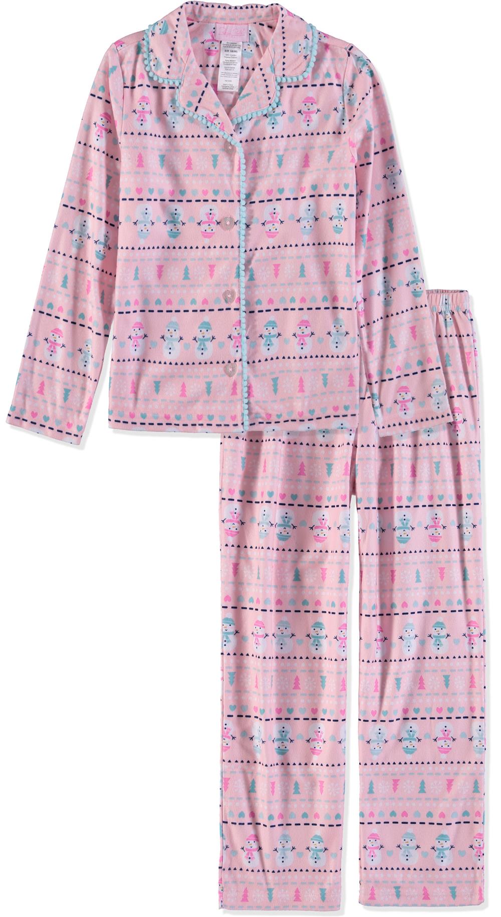 Rene Rofe Girls 7-16 2-Piece Fleece Pajama Coat Set