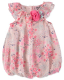 Little Lass Girls 0-6 Months Floral Chiffon Bubble