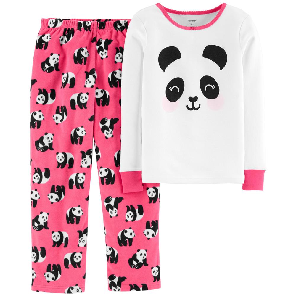 Carters Girls 4-14 Panda Pajama Set