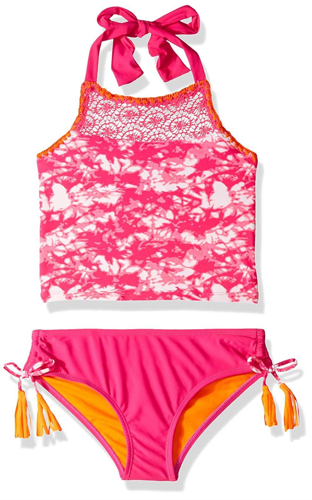 Limited Too Girls 7-16 Laced and Dyed Tankini