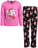 PJs & Presents Girls 4-6X Unicorn Fleece Pajama Set