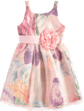 Youngland Girls Floral Overlay Dress