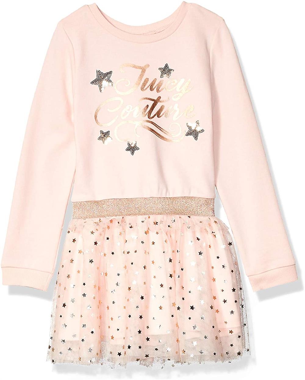 Juicy Couture Girls 2T-4T Long Sleeve Dress - 3T / Pink Juicy Couture Girls 2T-4T Long Sleeve Dress - 3T / Pink