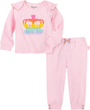 Juicy Couture Girls 12-24 Months Crown Ruffle Pant Set