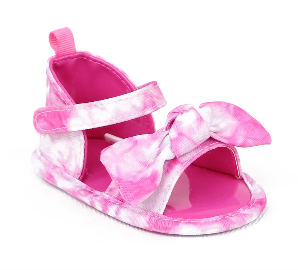 Stepping Stones Girls 0-9 Months Pink Tie Dye Bow Sandal