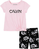 Calvin Klein Girls 2T-4T Floral Bike Set