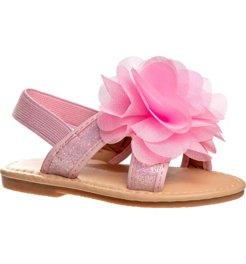 Laura Ashley Toddler Girls Sizes 5-10 Chiffon Floral Slide Sandal