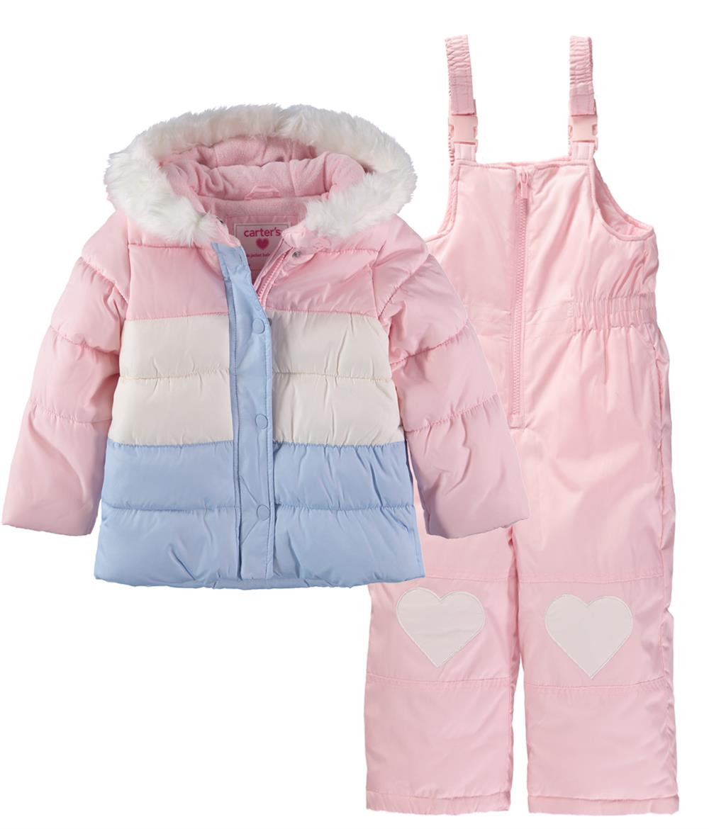 Carters Girls 12-24 Months Colorblock Snowsuit