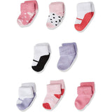 Luvable Friends Newborn Baby Boys 8 Pack Cotton Terry Socks