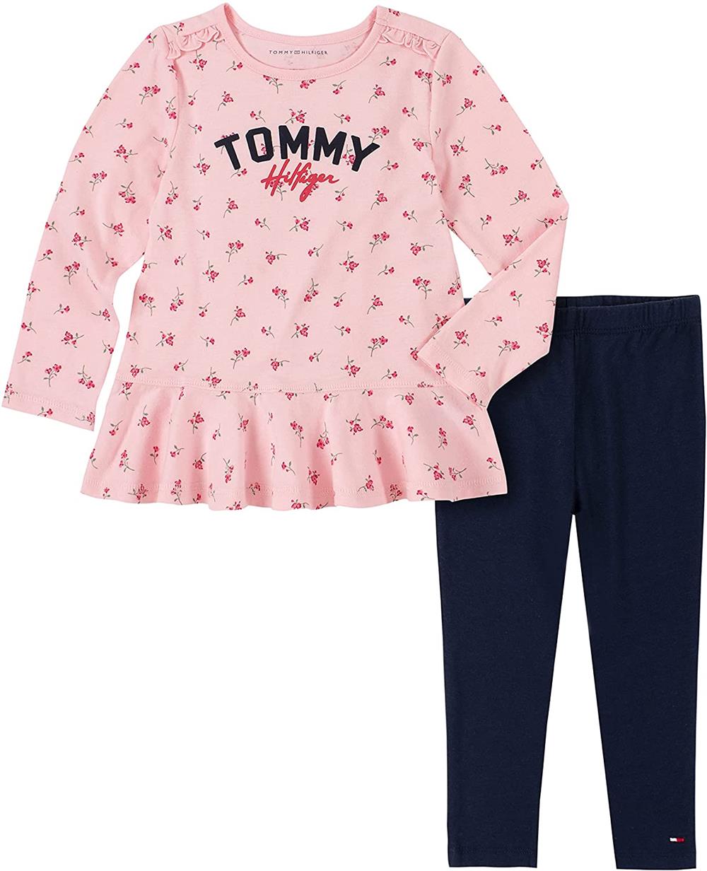 Tommy Hilfiger Girls Floral Peplum Tunic Legging Set