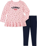 Tommy Hilfiger Girls Floral Peplum Tunic Legging Set
