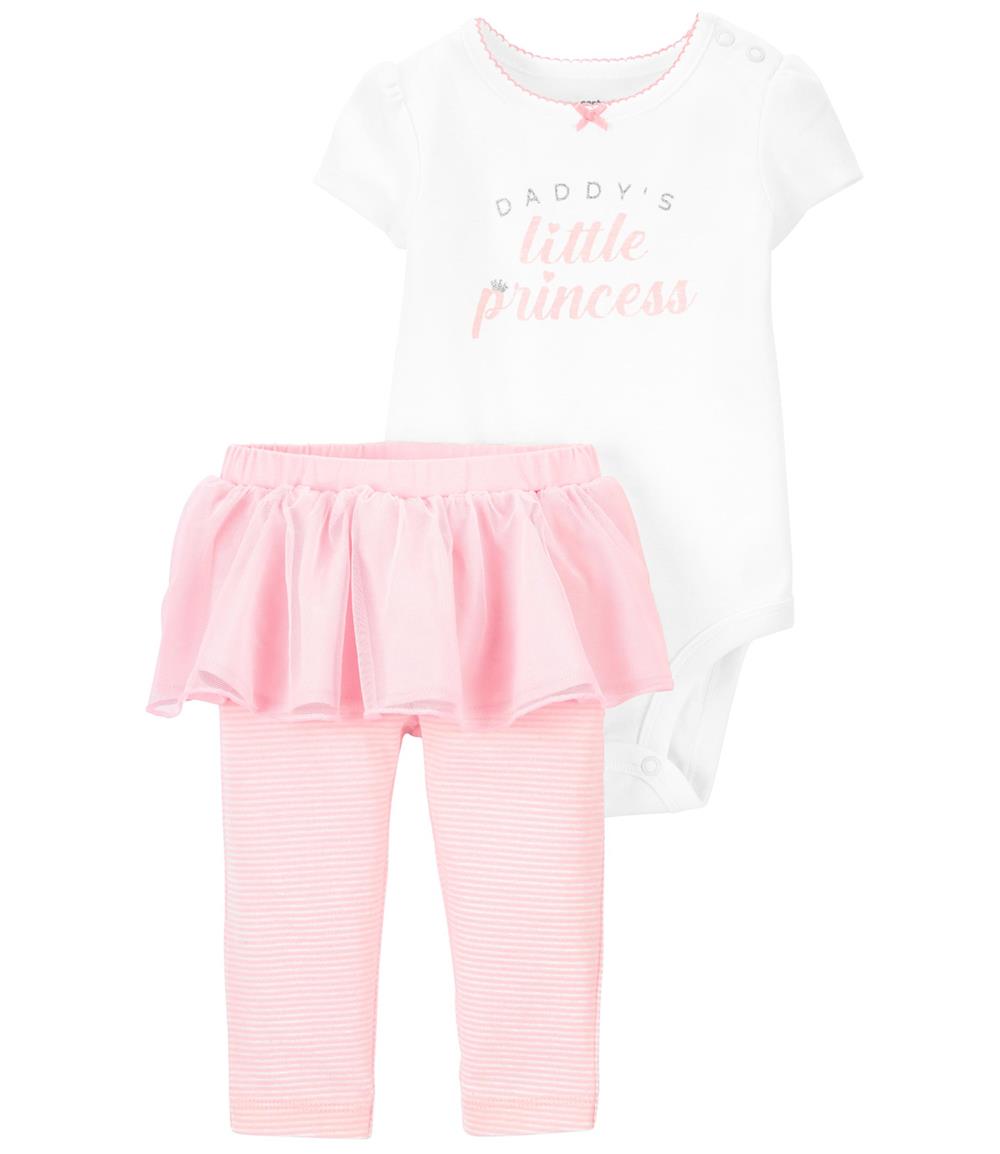 Carters Girls 0-24 Months 2-Piece Daddys Princess Bodysuit & Tutu Pant Set