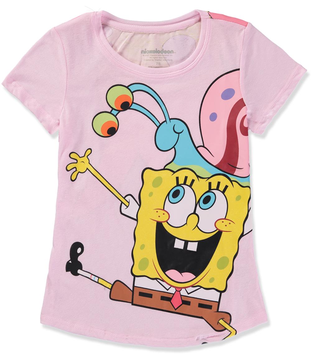 Nickelodeon Girls 4-14 Spongebob Gary Short Sleeve Screen Print T-Shirt