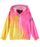 Members Only Girls 2T-16 Looney Tunes Tweety and Sylvester Gradient Hooded Windbreaker Jacket