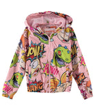 Nickelodeon Girls 4-16 Zip-Front 90's Nickelodeon Windbreaker Jacket