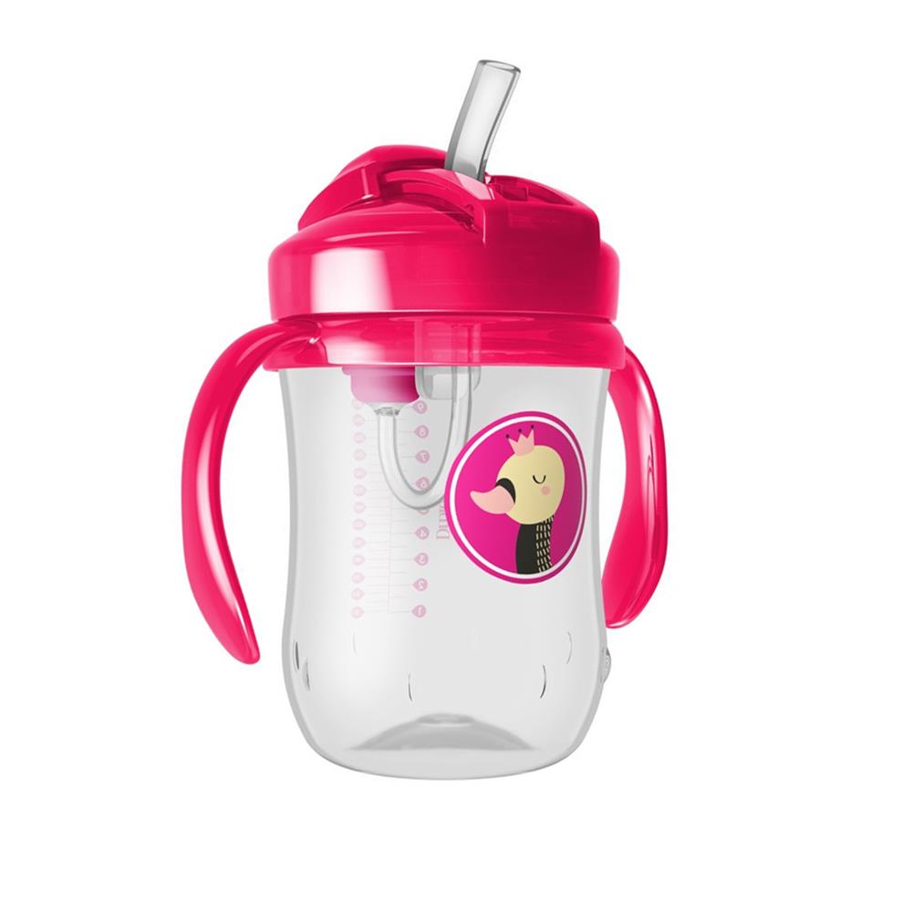 Dr. Brown's Baby's First Straw Cup Sippy Cup with Straw - Pink - 9oz - 6m+