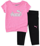 PUMA Girls 2T-4T T-Shirt Capri Legging Set